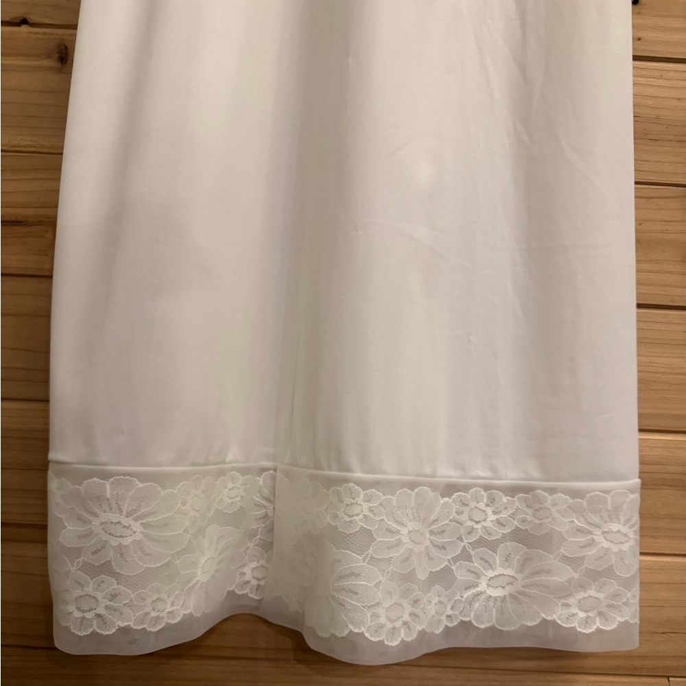 Vintage Small Soft Romantic Mesh Floral Lace Slip Dress Wedding Bridal Coquette - Picture 3 of 10